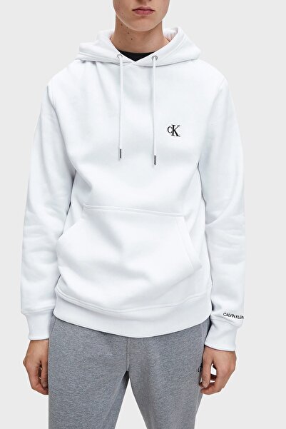 Calvin Klein Pamuklu Kapüşonlu Kanguru Cepli Regul Erkek Sweat J30j315713 Yaf