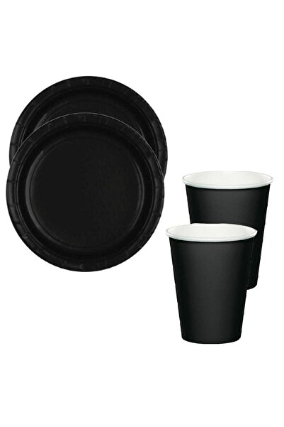 Huzur Party Store Siyah Renkli Dayanıklı Kullan At 8 Er Adet 22 Cm Doğum Günü...