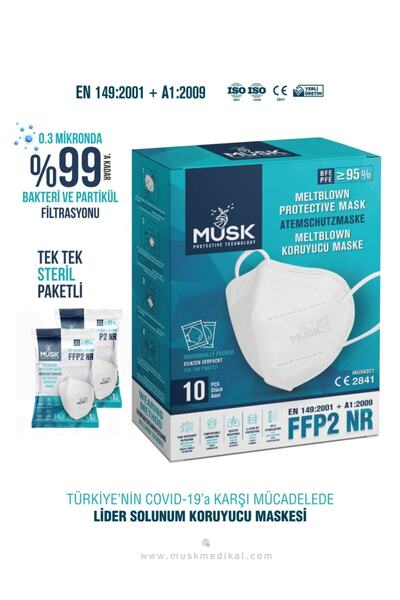 Musk N95 Maske 10 lu 10 Paket