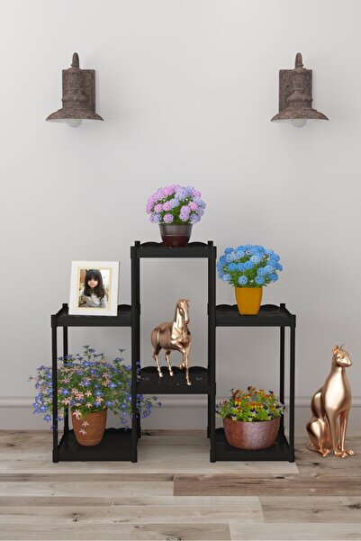 Armarks Işıl 6 Raflı Plastik Saksılık Dekoratif Çiçeklik Saksı Standı 222_k_s