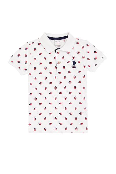 U.S. Polo Assn. Λευκό αγορίστικο T-Shirt