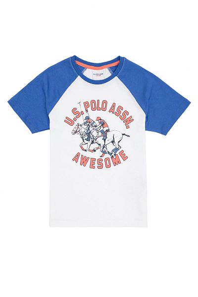 U.S. Polo Assn. Λευκό αγορίστικο T-Shirt