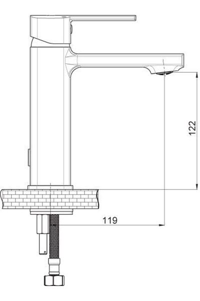 GPD Mlb160-S Armature Faucet Pedra - Black Basin Faucet
