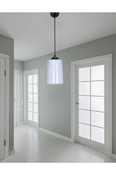 Etsylight Dora White Glass One Antre Avize, Mutfak Avize, Hol Avize