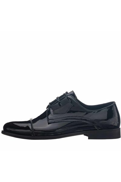 İriadam Nv1945 Black Patent Leather Men's Shoes