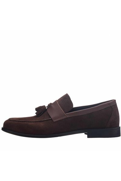 İriadam Kd0696 Brown Suede Neolite Sole Upper Leather Large Size Men's Shoes
