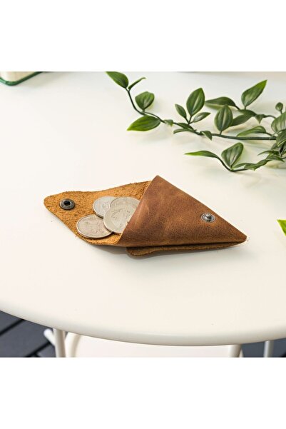 Modica Bamby - Real Leather Multi-Purpose Tan Coin Jewelry Pouch