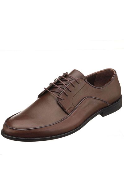 İriadam Nv2126 Bitter Brown Neolit Sole Large Size Men's Classic Shoes in Numbers 45,46,47,48,49,50