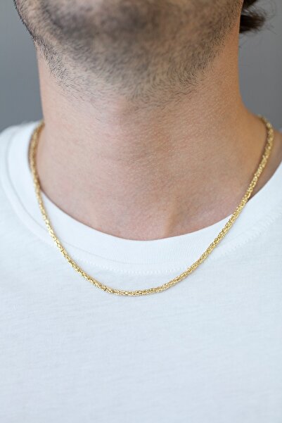 Uşaklıhafız kuyumculuk 14 Ayar Altın 55 Cm Kral Zincir Kolye