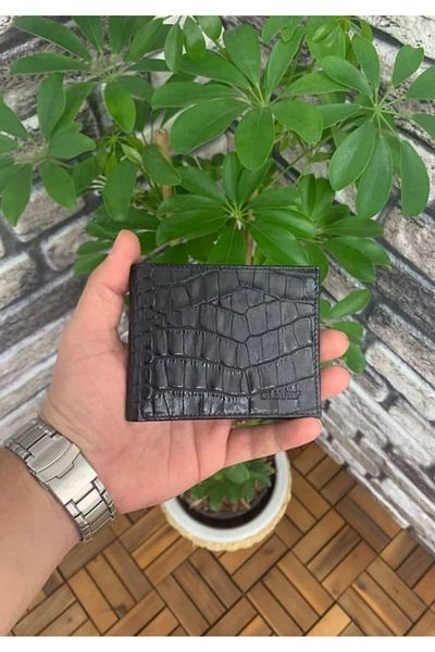 GUARD Black Croco Classic Leather Men's Wallet
