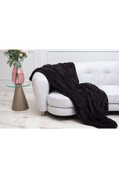 MEYHOME Wellsoft Plush TV Blanket (150X200 CM) Black