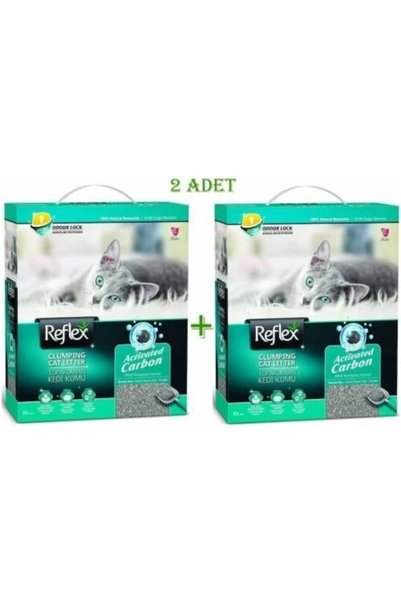 Reflex Aktif Karbonlu Süper Hızlı Topaklanan Kedi Kumu 10 Lt X 2 Adet