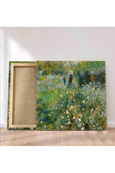 StellaStore Pierre-auguste Renoir Şemsiyeli Kadın Kanvas Tablo