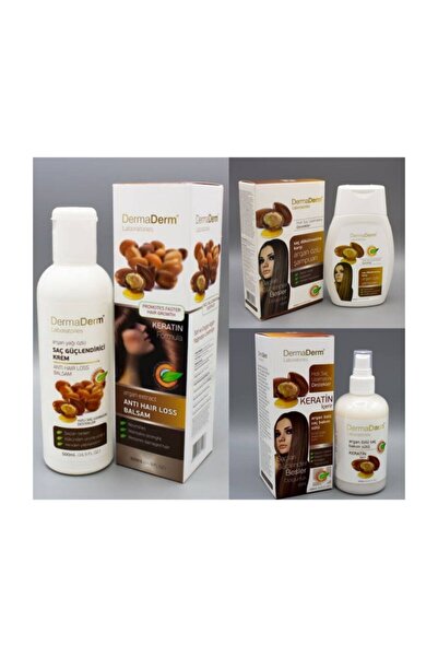 DermaDerm 3 Lü Saç Bakım Seti ( Şampuan 300 Ml + Saç Bakım Sütü 250 Ml + Krem 500 Ml )