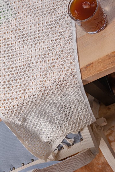 vivamaison Бавовняна мереживна скатертина 30x150 см
