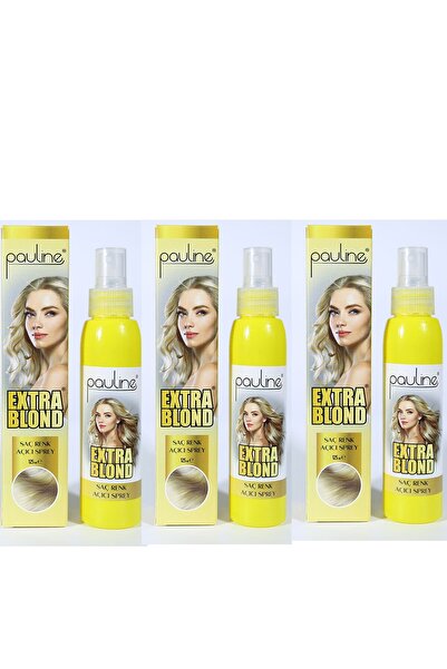 Pauline Extra Blond Doğal Saç Renk Açıcı Sprey 125 Ml 3lü Paket
