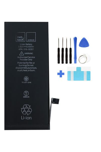 Nettech iPhone 8 Batarya 2200 mAh Güçlendirilmiş Kapasite + Tamir Seti Hediye