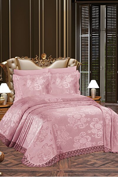 Çt Çeyizci Tekstil Pudră Set Double Pique - Berfin