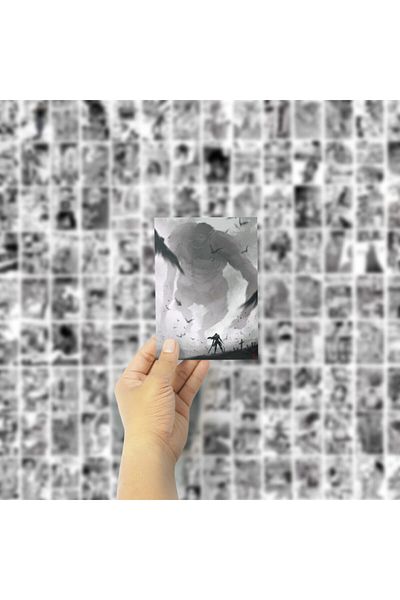 Postifull Σετ αφίσας Anime "Attack on Titan" - 144 τμχ Manga Collage, 10cm*15cm Αυτοκόλλητη Πίσω