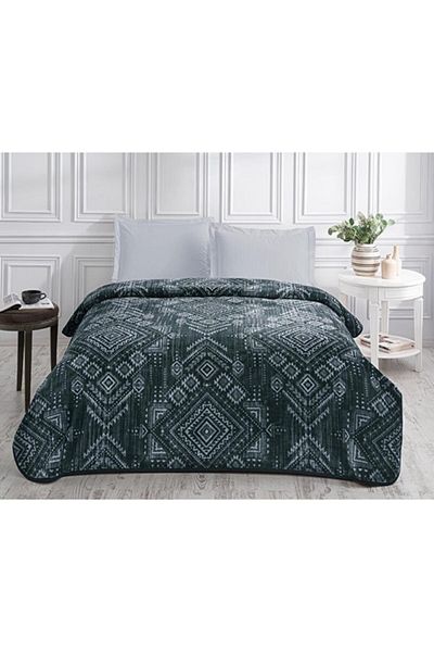 Özdilek Boucle Gray Double Printed Blanket