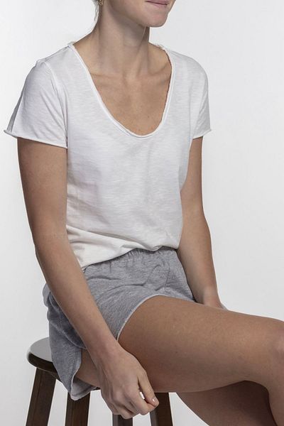 BASIC&CO Women's White T-Shirt Urb001