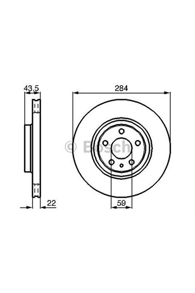 Bosch 2 Adet Fren Dıskı On Havalı 284 Mm ( Fıat Egea Doblo Fıorıno Opel Combo...