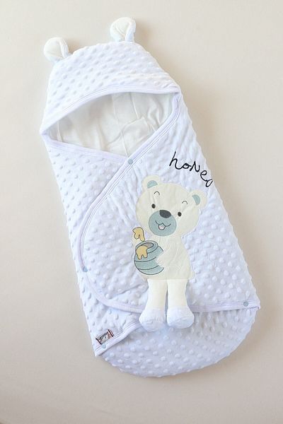 AE Group Cute Topitos Embroidered Velboa Swaddle