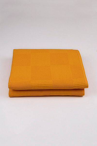 Colorpool Dark Yellow Single 100% Cotton Waffle Pike