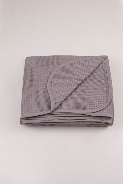 Colorpool Gray Single 100% Cotton Waffle Pike