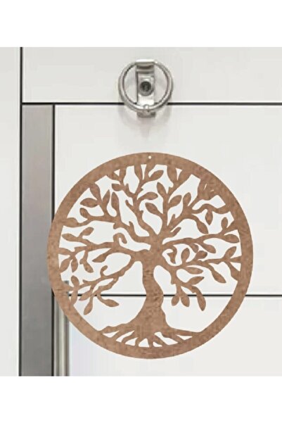 NT Handmade Ham Ahşap Hayat Ağacı Duvar Dekoru - Salon Oturma Odası Kapı Süsü...
