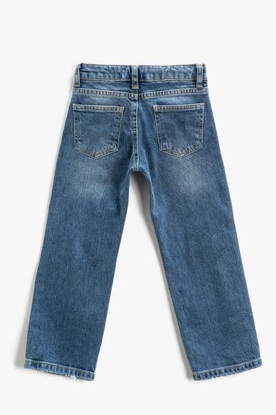 Koton Girl's Medium Indigo Jeans 2KKG47514OD