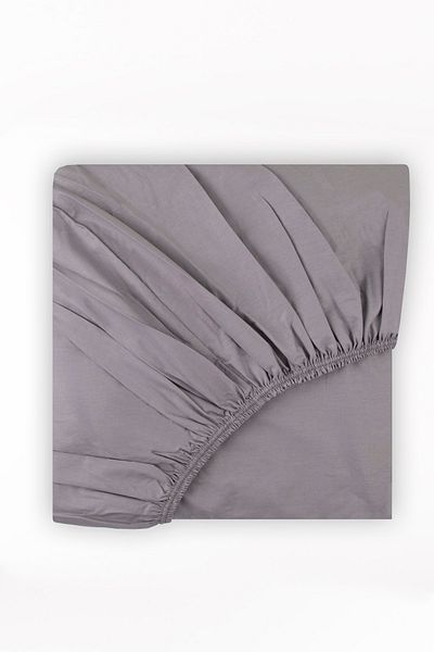 Colorpool Double 160*200cm Cotton Elastic Sheet Set Gray