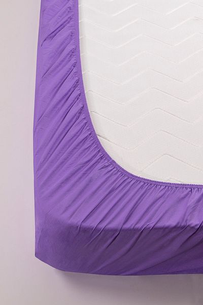 Colorpool Double 160*200cm Cotton Elastic Sheet Set Lilac