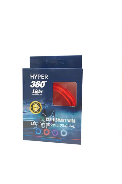 Hyper حبل نيون LED داخل السيارة LED طوربيد LED 5 أمتار نيون LED أحمر