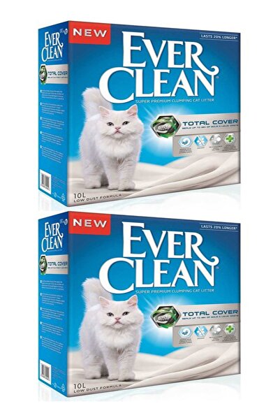 Ever Clean Total Cover Kokusuz Topaklaşan Kedi Kumu 10 Lt X 2 Adet
