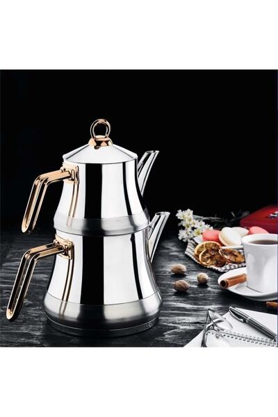 OMS 8075 L Size Copper Steel Teapot