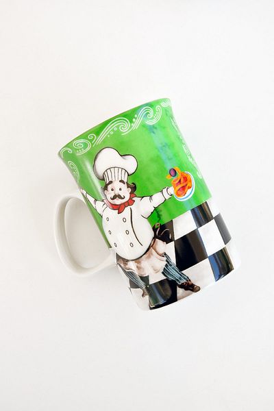 Bursa Porselen Dekor Green Chef Porcelain Mug
