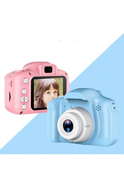 BLUE İNTER Mini 1080p Hd Kamera Çocuklar Için Dijital Fotoğraf Makinesi Cmr9 Renk Mavi