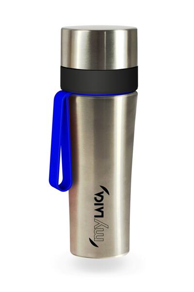 LAICA - My LAICA ( Metal&Lacivert ) Filtreli Spor Su Şişesi, Paslanmaz Çelik,...