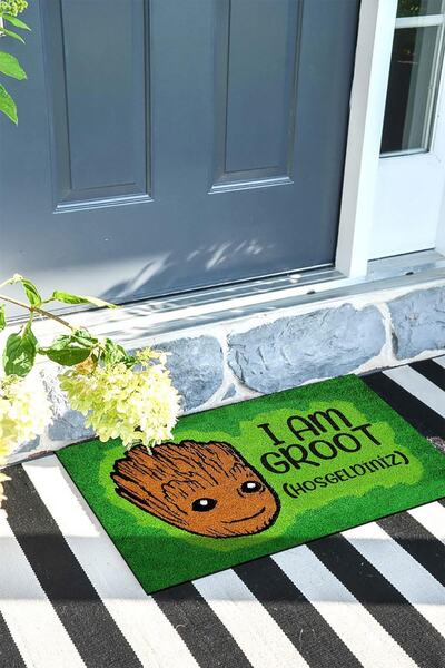 Monnhein Groot Decorative Mat with Hood and Stylish Design, for Outdoor/Home Interior/Bathroom/Kitchen/Bedroom/Entryway Door