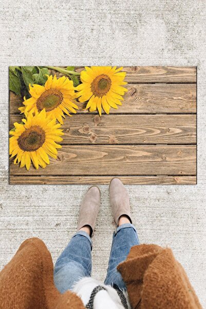 Buket Home Ayçiçeği Kapı Önü Paspası Dekoratif Dış Mekan/ev Içi/banyo/mutfak/...