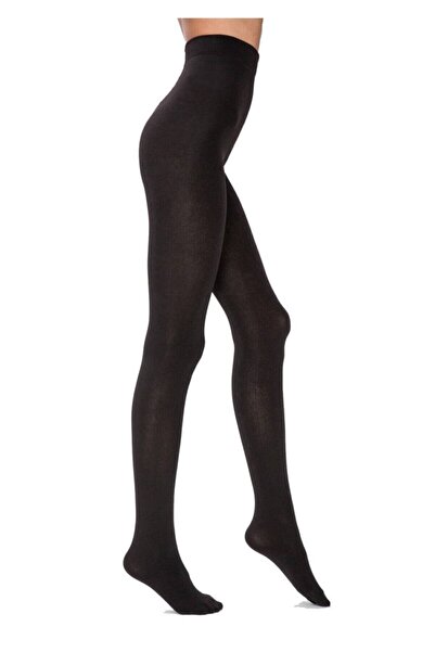 bejamonti Chiloți negri termici cu talie înaltă de damă