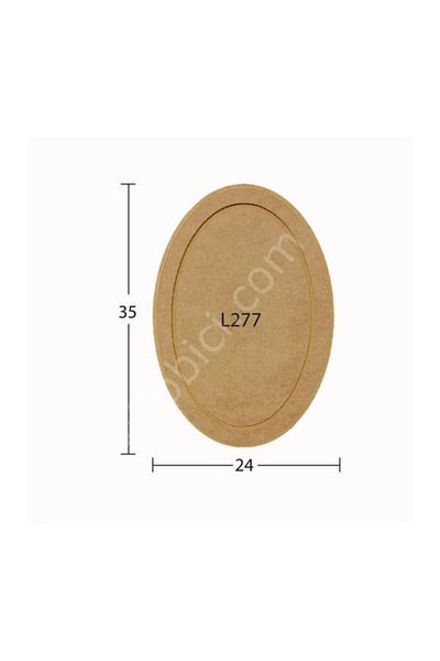 İstanbul Hobi Oval Plate Wood (mdf) Object L 277