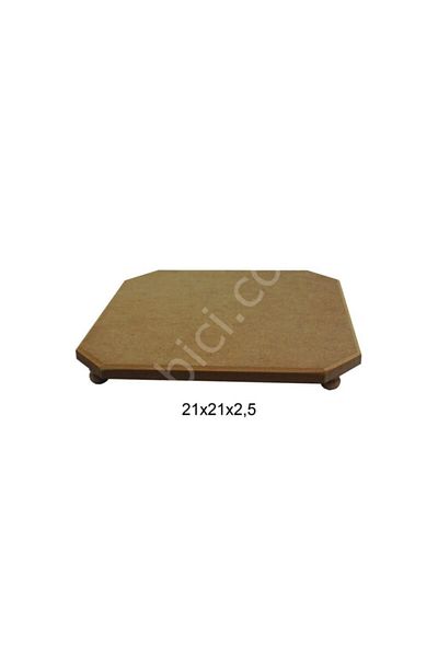 İstanbul Hobi Footed Wooden Square Presentation Holder L-171