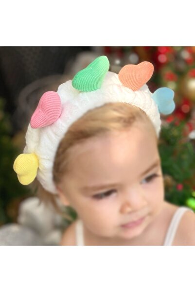 QUEEN AKSESUAR Drăguță, catifelată, cu inimioare colorate, bentiță pentru păr...