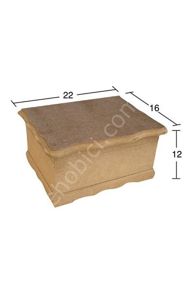 İstanbul Hobi Wooden Box with Paintable Lid Ku246