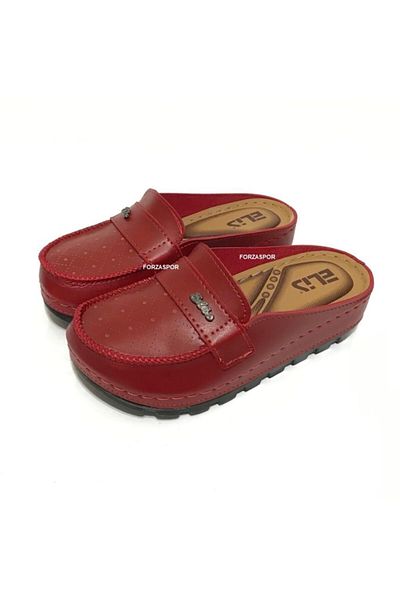 LOKER Women's Closed Front Orthopedic Sandals High Sole Wedge Heel Slippers