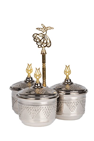 DMT COPPER HOME Dmtgaziantep Copper Spice-Nuts Bowl Embroidered Jar Size 8cm Wide 8.5cm Thickness 3mm Tinned