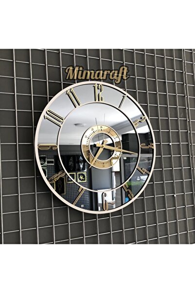 Mimaraft Özel Seri Aynalı Duvar Saati - 60 Cm