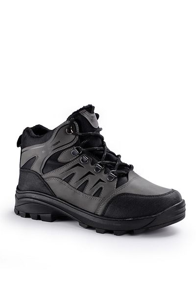 Slazenger Gufy New Outdoor Boots Ανδρικά Παπούτσια Σκούρο Γκρι